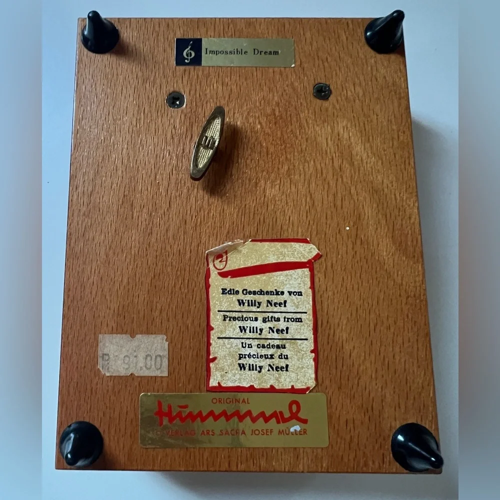 VTG Hummel Wooden Music Box Germany Impossible Dream Nostalgic Gift